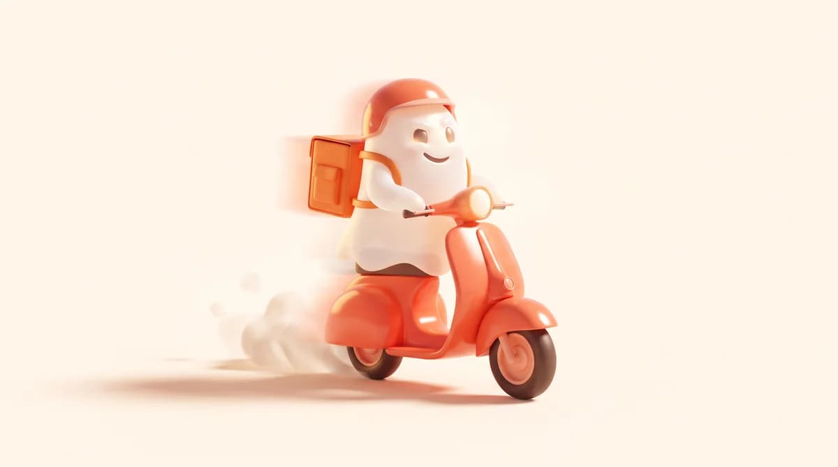 Fantasma repartidor en scooter corriendo a tu puerta… para nunca llegar